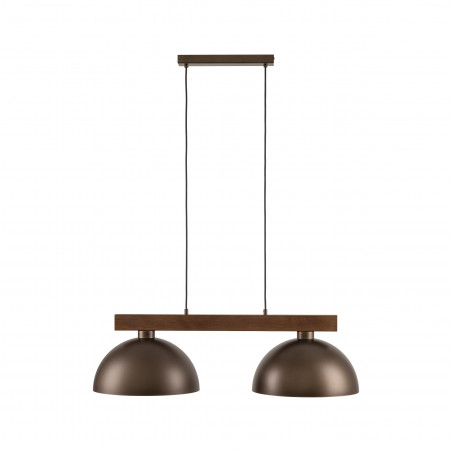 Lampa Wisząca Loft Oslo | TK Lighting - Brązowa, 2 punkty