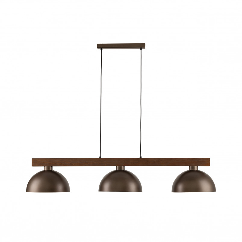 Lampa Wisząca Loft Oslo | 3 Punktowa | Brąz/Orzech | TK Lighting