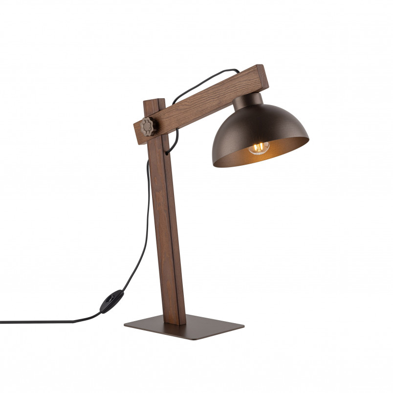 Lampa biurkowa Loft Oslo | TK Lighting - Brązowa, E27
