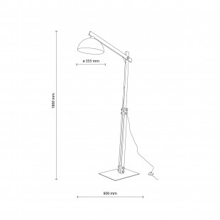 Lampa podłogowa Oslo Sabia | Skandynawski design TK Lighting