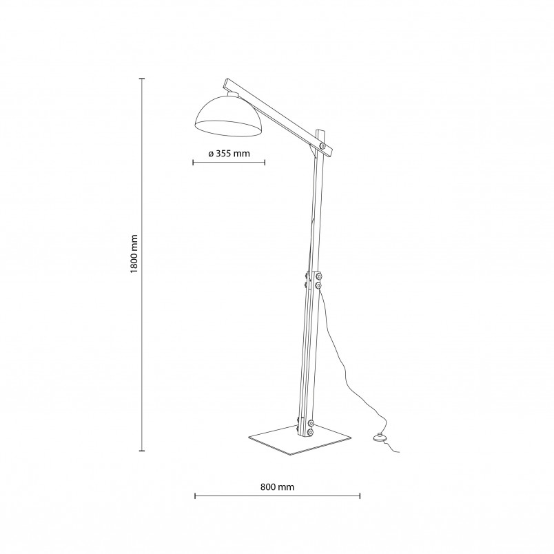Lampa podłogowa Oslo Sabia | Skandynawski design TK Lighting