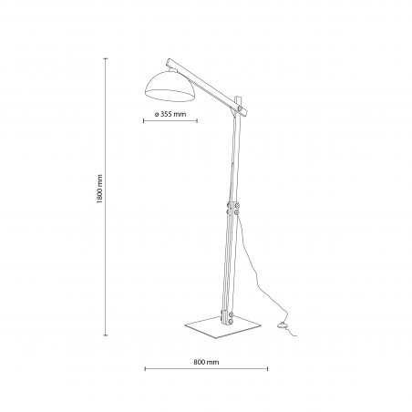 Lampa podłogowa Oslo Sabia | Skandynawski design TK Lighting