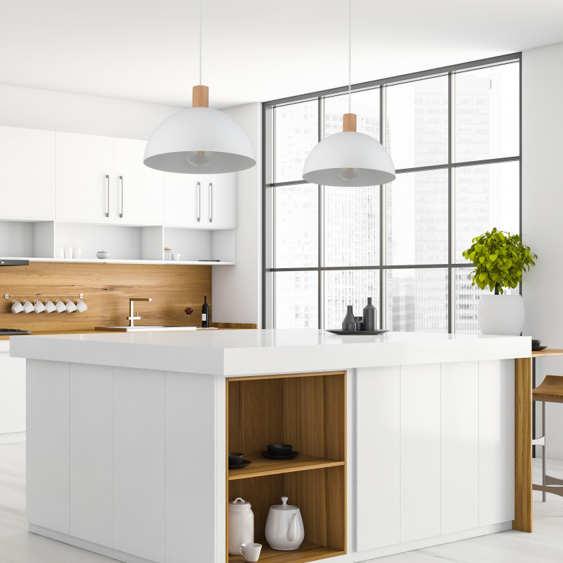 Lampa wisząca Oslo | Skandynawska, biały/sosna | TK Lighting