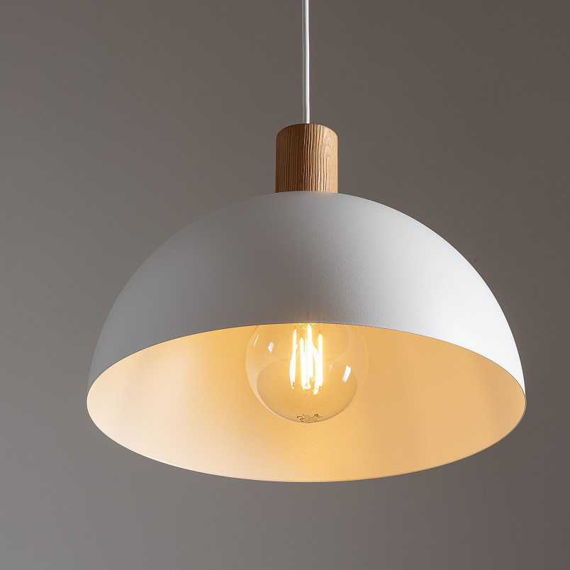 Lampa wisząca Oslo | Skandynawska, biały/sosna | TK Lighting