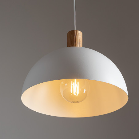 Lampa wisząca Oslo | Skandynawska, biały/sosna | TK Lighting