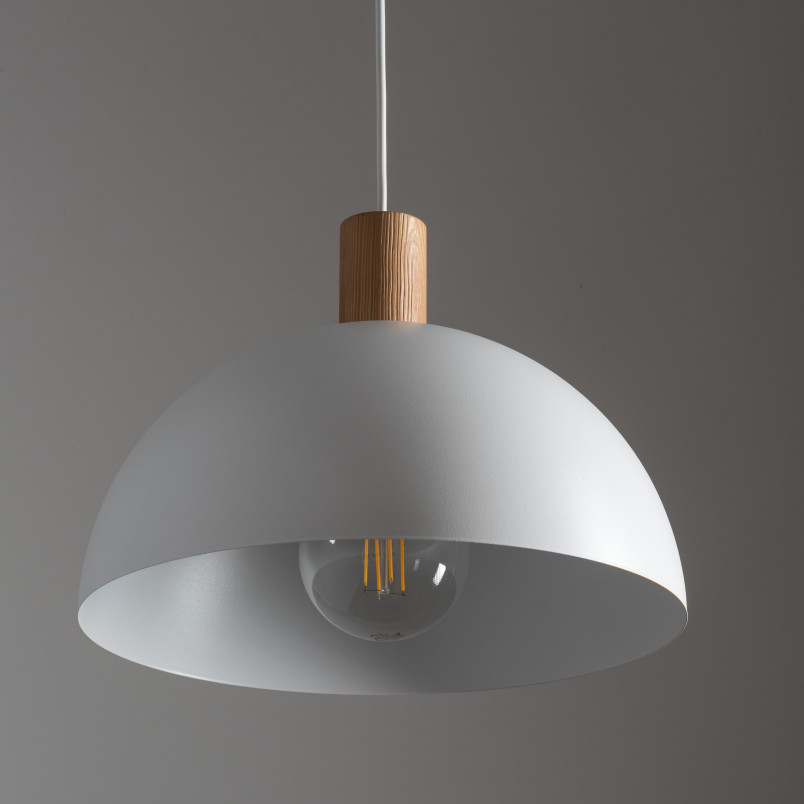 Lampa wisząca Oslo | Skandynawska, biały/sosna | TK Lighting