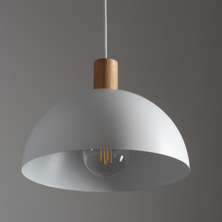 Lampa wisząca Oslo | Skandynawska, biały/sosna | TK Lighting