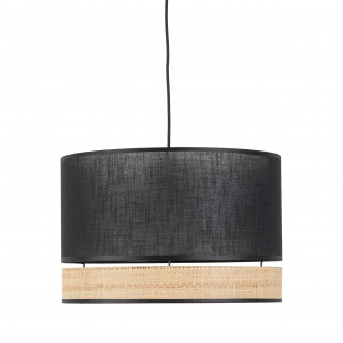 Lampa boho Paglia New - czarna, plecionka | TK Lighting