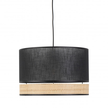 Lampa boho Paglia New - czarna, plecionka | TK Lighting