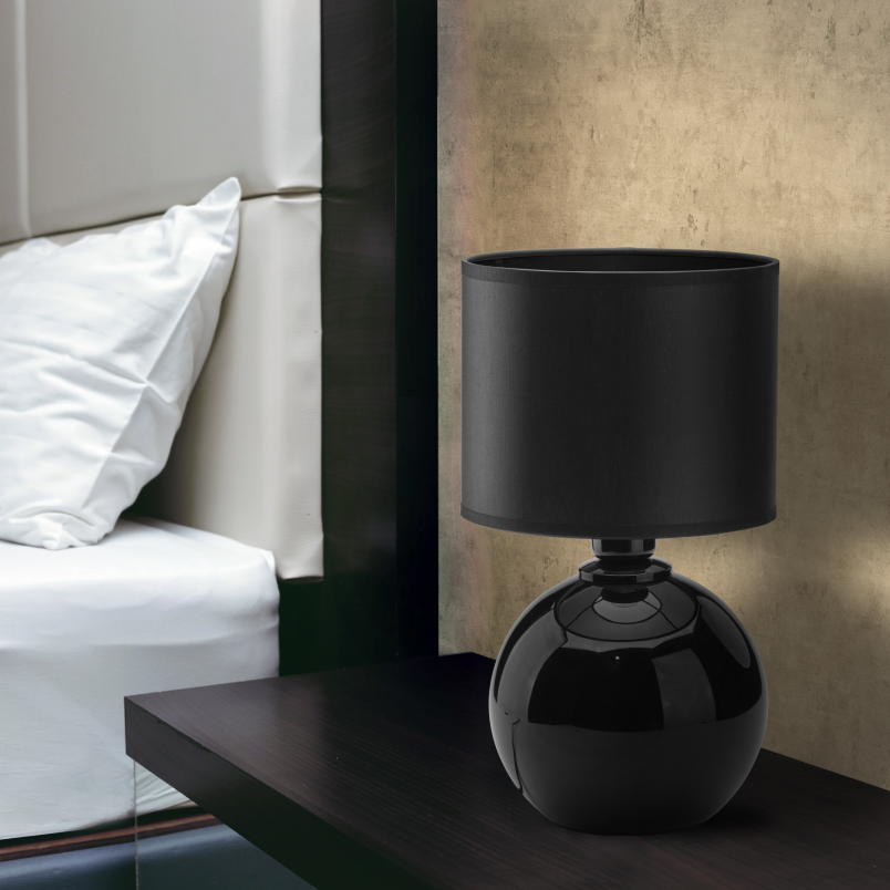 Lampa stołowa czarno-biała TK Lighting | Stylowe oświetlenie