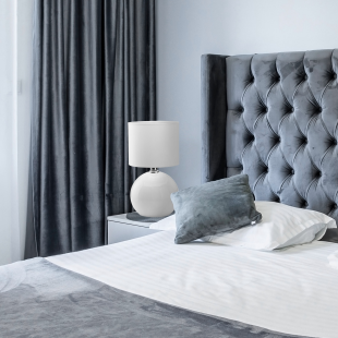 Lampa stołowa szklana Palla Small biała TK Lighting | Elegancki Design