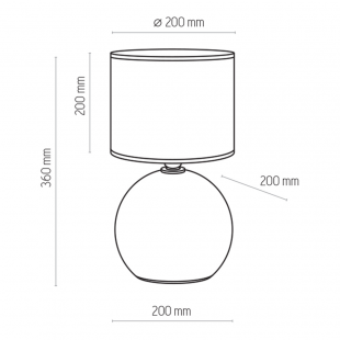 Lampa stołowa szklana Palla Small szara TK Lighting | Elegancki Design