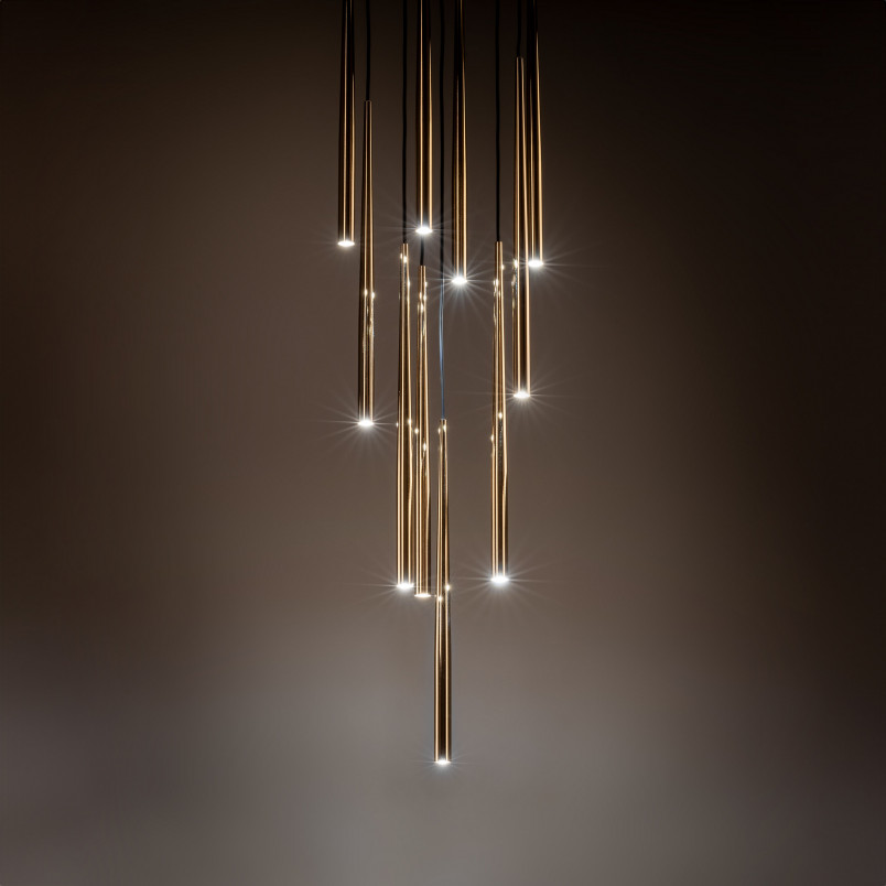 Lampa Glamour Wisząca Piano X Złota | TK Lighting