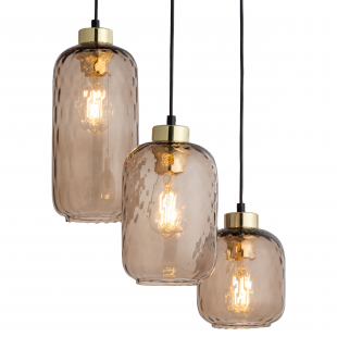 Lampa Wisząca Retro Pescara III | Szkło Bursztynowe TK Lighting