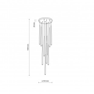 Lampa Glamour Wisząca Piano X Złota | TK Lighting