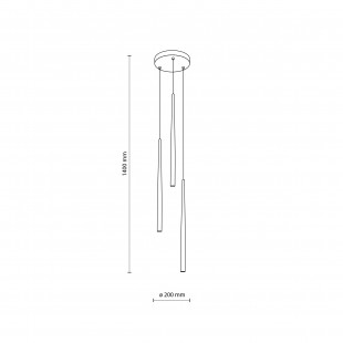 Lampa Wisząca Piano III Złota TK Lighting | Glamour i Minimalizm
