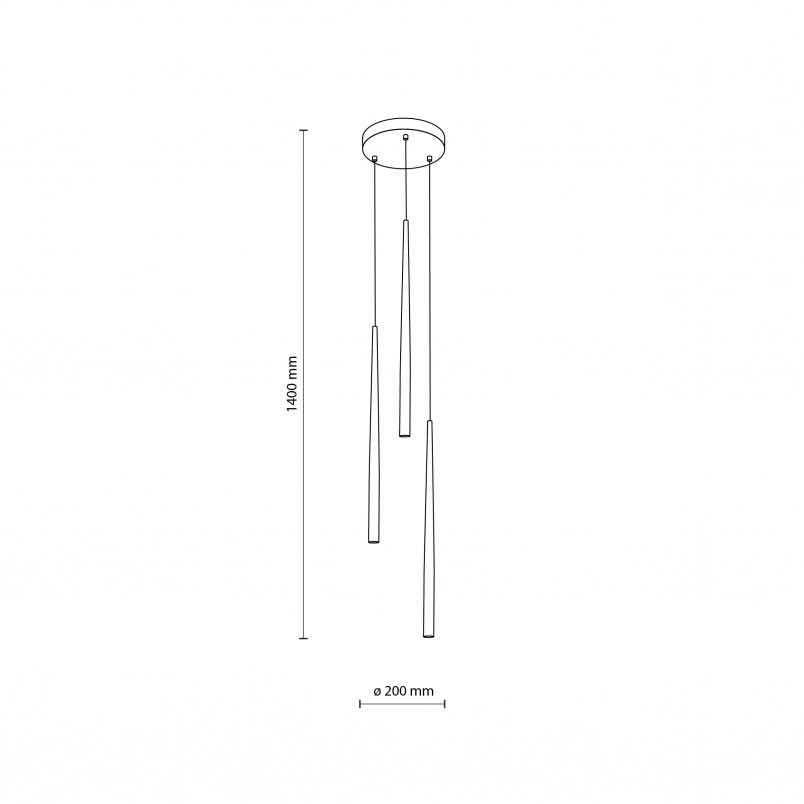 Lampa Wisząca Piano III Złota TK Lighting | Glamour i Minimalizm