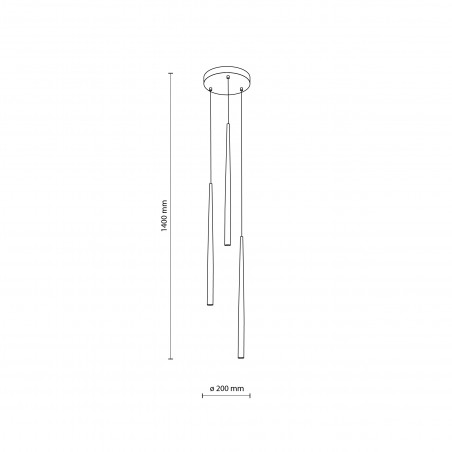 Lampa Wisząca Piano III Złota TK Lighting | Glamour i Minimalizm