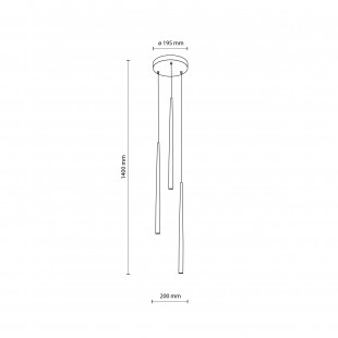 Lampa wisząca Piano III czarna TK Lighting | Nowoczesny design