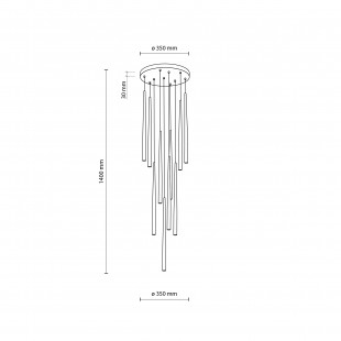 Lampa Wisząca Piano X Brązowa TK Lighting | Nowoczesny Design
