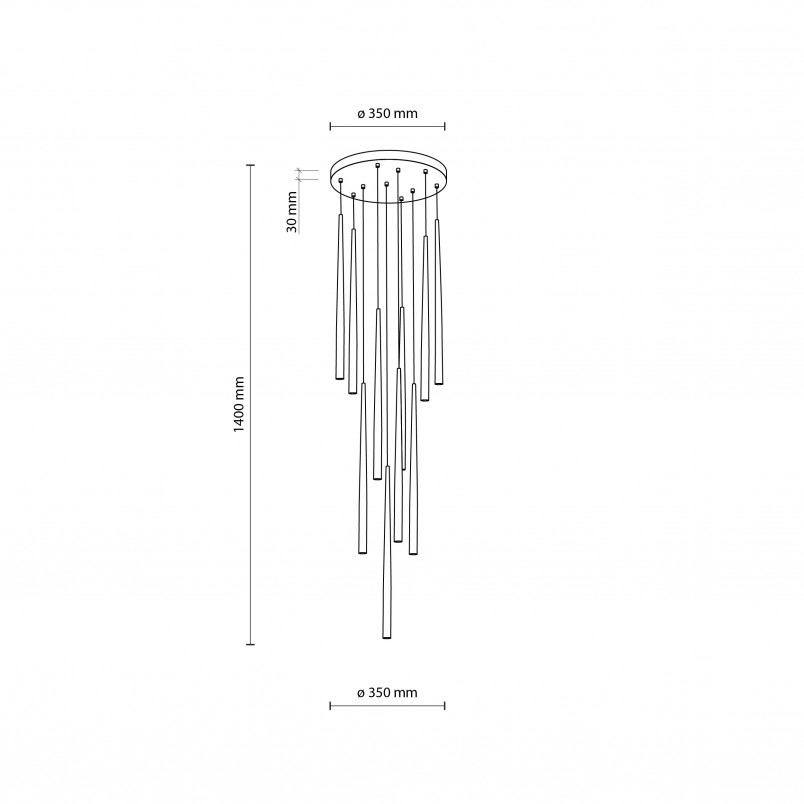Lampa Wisząca Piano X Brązowa TK Lighting | Nowoczesny Design