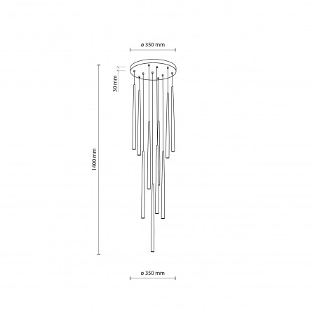 Lampa Wisząca Piano X Brązowa TK Lighting | Nowoczesny Design