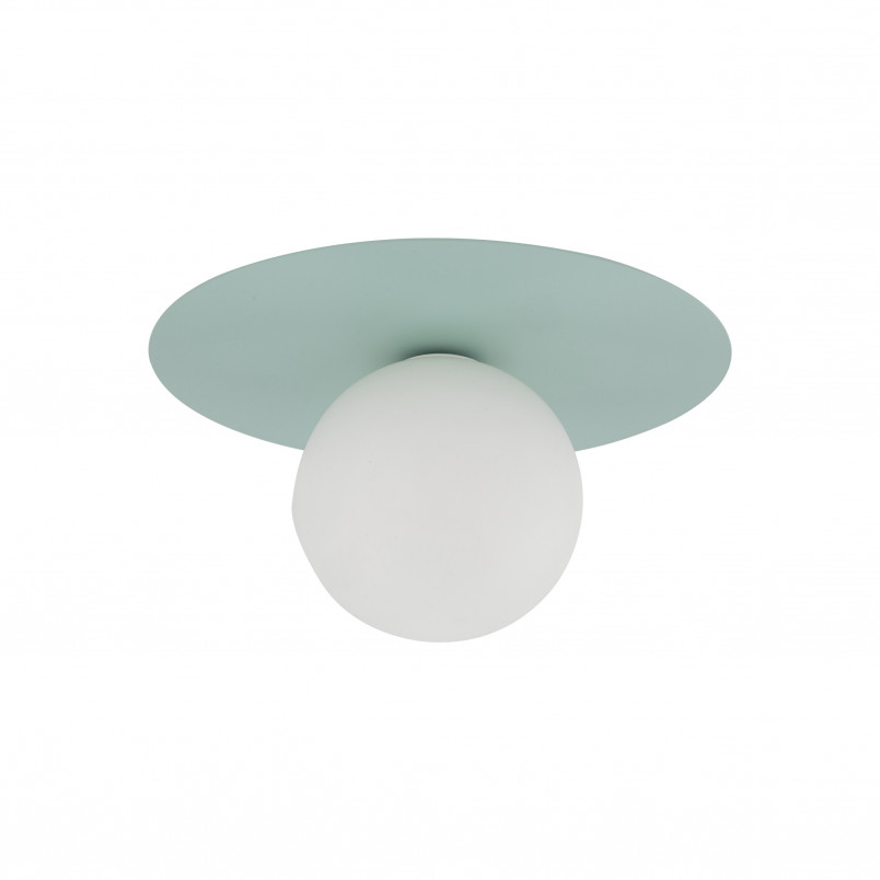 Plafon szklany Pixi 25cm biały/miętowy TK Lighting | Światło dla dzieci