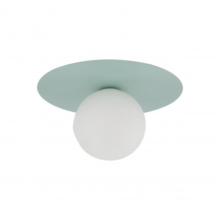 Plafon szklany Pixi 25cm biały/miętowy TK Lighting | Światło dla dzieci