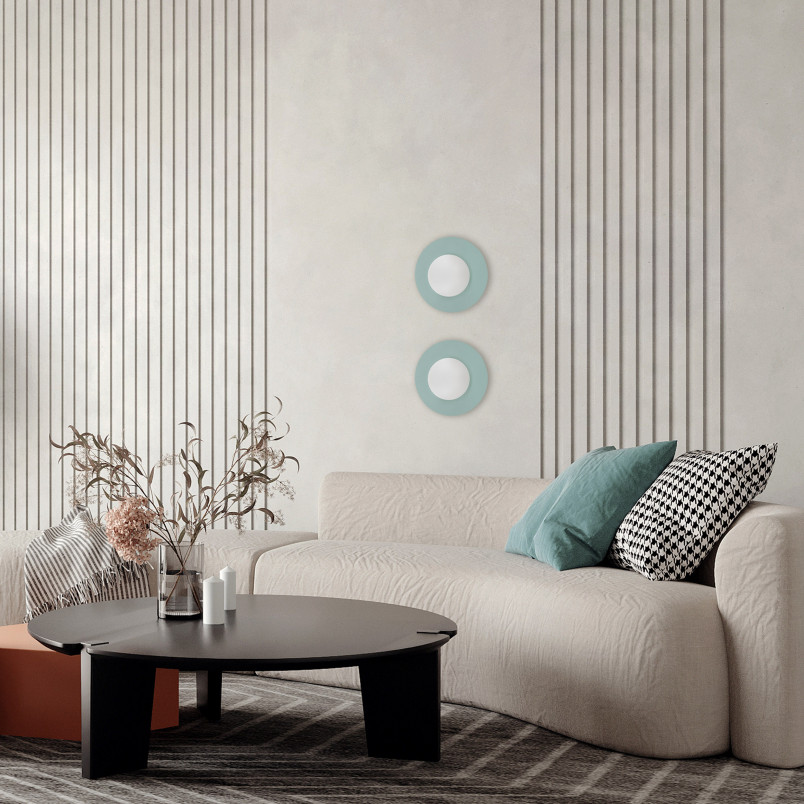 Plafon szklany Pixi 25cm biały/miętowy TK Lighting | Światło dla dzieci