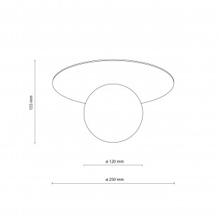 Plafon szklany Pixi 25cm - TK Lighting | Biały/Niebieski