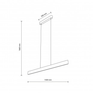 Lampa drewniana Prima LED 150cm dąb | TK Lighting