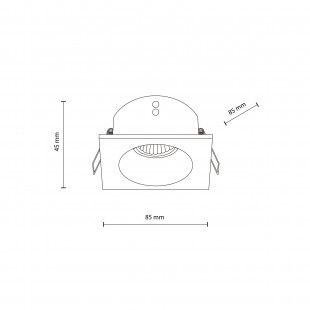 Lampa Prisma TK Lighting: Downlight podtynkowa czarna | Sklep z lampami