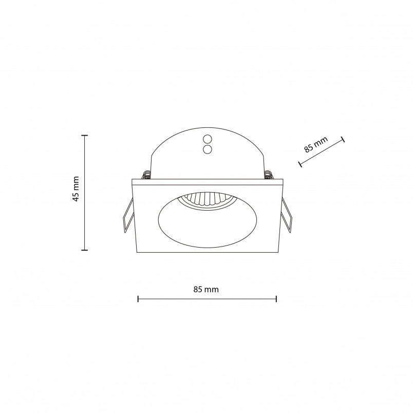 Lampa Prisma TK Lighting: Downlight podtynkowa czarna | Sklep z lampami