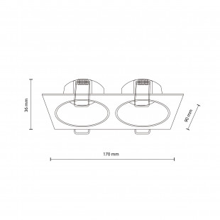 Lampa Prisma Duo TK Lighting | Downlight podtynkowe czarne