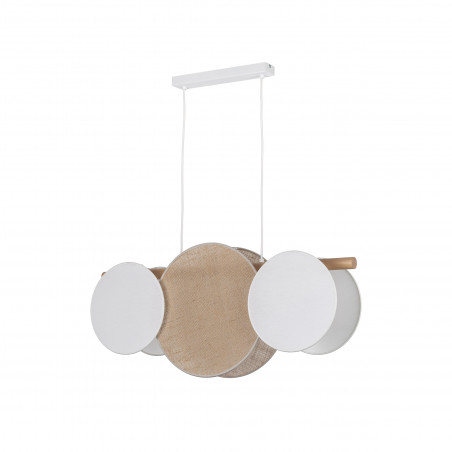 Lampa Wisząca Boho Pulse 80cm Juta/Biały TK Lighting | Skandynawski Design