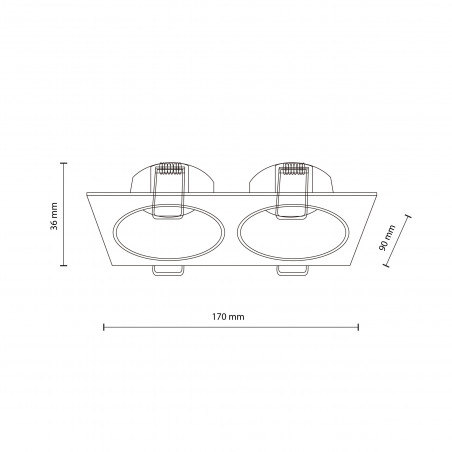 Lampa Prisma Duo - Downlight LED biały TK Lighting | Sklep z Lampami