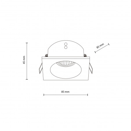 Lampa podtynkowa Prisma biała TK Lighting | Downlight IP65