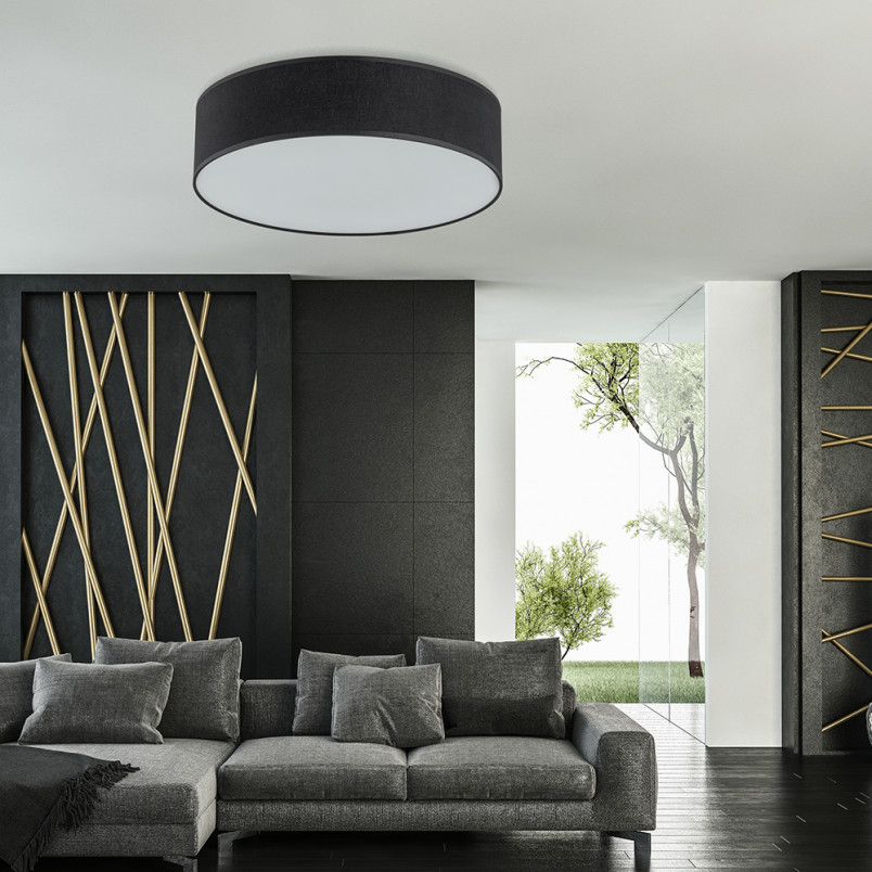Plafon Rondo 50cm Czarny TK Lighting | Elegancki i Uniwersalny