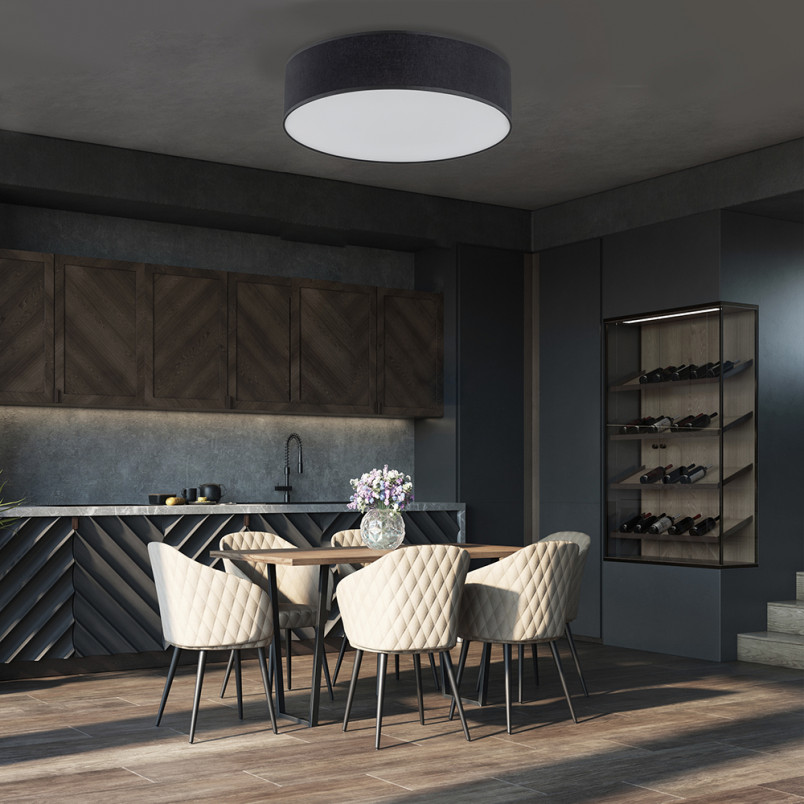 Plafon Rondo 50cm Czarny TK Lighting | Elegancki i Uniwersalny