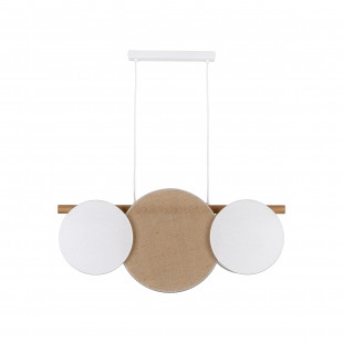 Lampa Wisząca Boho Pulse 80cm Juta/Biały TK Lighting | Skandynawski Design