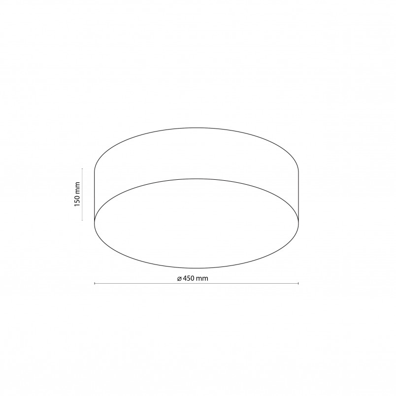 Plafon Okrągły Rondo 45cm Czarny TK Lighting | Sklep Lamp