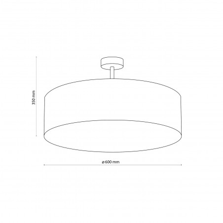 Plafon Rondo II 60cm grafitowy TK Lighting | Oświetlenie LED
