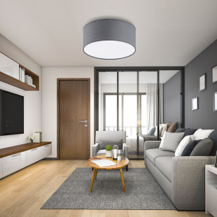 Plafon Rondo 50cm szary TK Lighting | Elegancki design