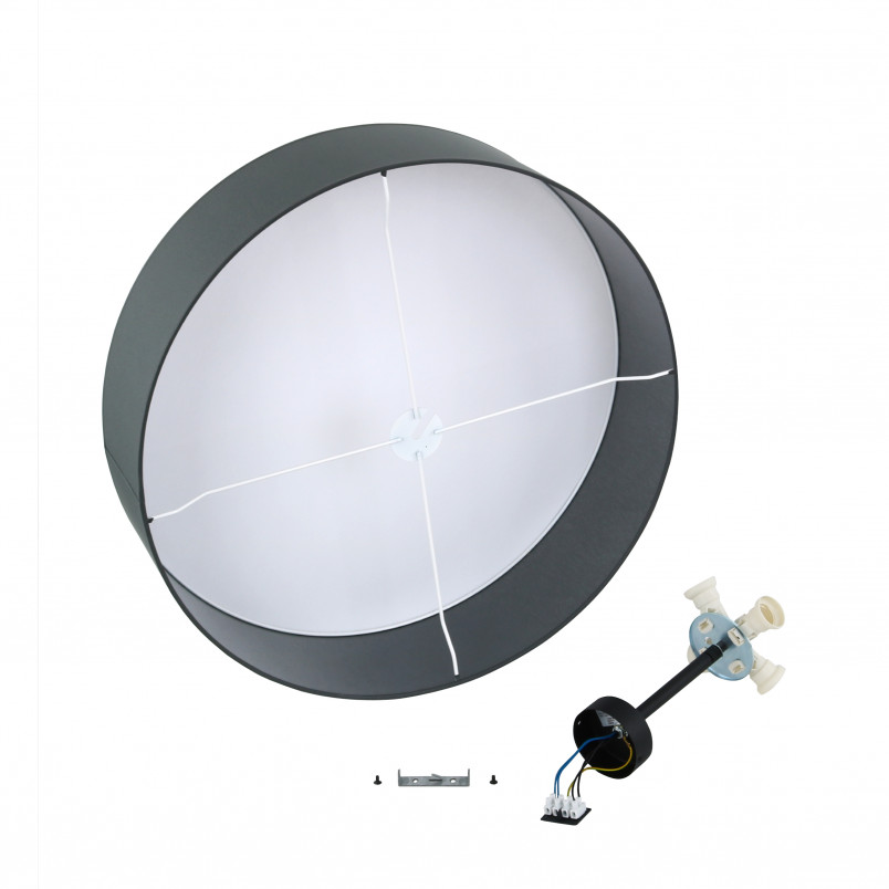Plafon Rondo II 60cm grafitowy TK Lighting | Oświetlenie LED