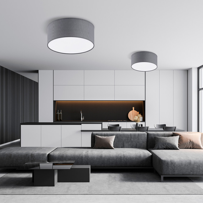 Plafon Rondo 50cm szary TK Lighting | Elegancki design