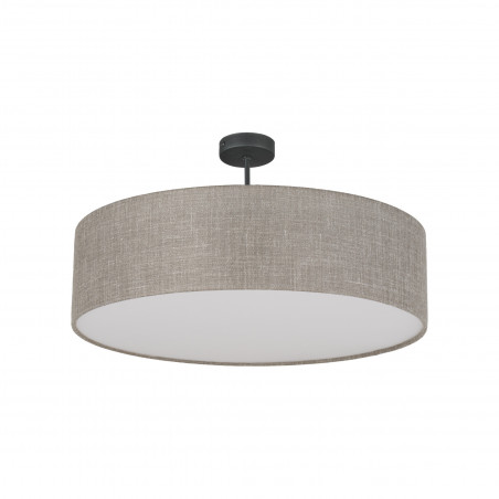 Plafon okrągły Rondo II 60cm TK Lighting | Beżowy, Lniany