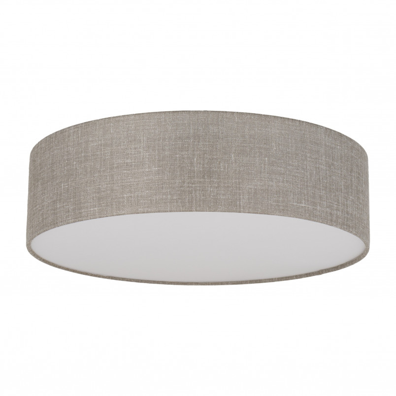 Plafon okrągły Rondo TK Lighting | Beżowy abażur z lnu