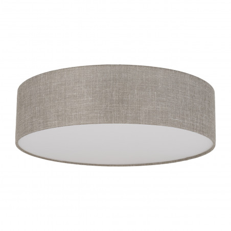 Plafon okrągły Rondo TK Lighting | Beżowy abażur z lnu