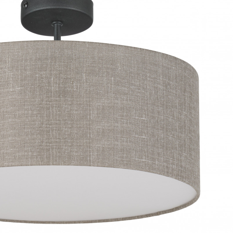 Plafon okrągły Rondo II 40cm TK Lighting - Beżowy, Lniany