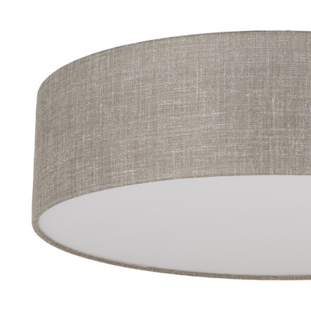 Plafon okrągły Rondo TK Lighting | Beżowy abażur z lnu